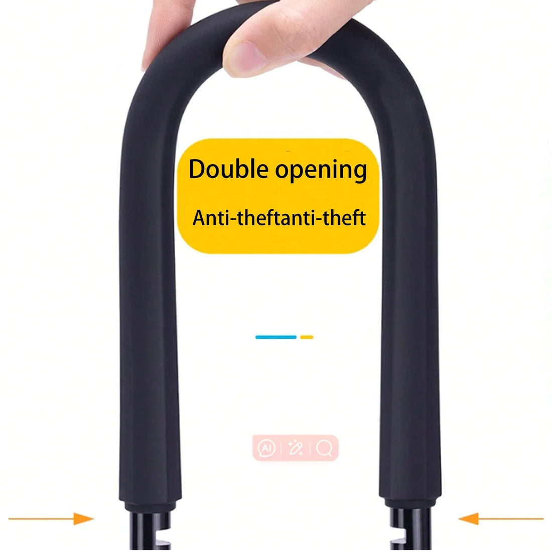 Bike U-Lock with 2 Keys, Heavy Duty High Security Anti-Theft Lock, Waterproof Rustproof Bicycle U-shaped Lock for Electric Scooter Mountain Bikes, Road Bikes, Shop Doors, Fences, with Mounting Bracket